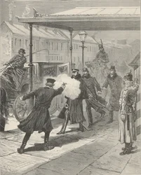 The Assassination of Count Mikhail Loris-Melikov. From Le Monde Illustré, 1880.