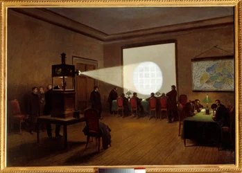 Screening of Microfilmed Documents at Central Telegraphy in November 1870