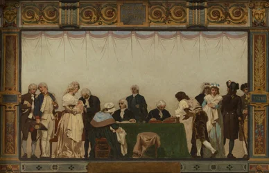 Sketch for the 20th arrondissement town hall: Naissance, patrie, devoir, droits