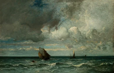 Barks Fleeing Before the Storm, 1870-75