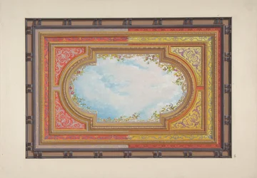 Design for a ceiling painted with trompe l
