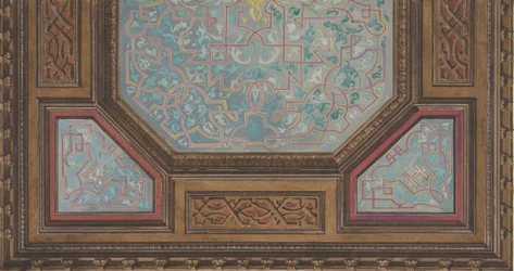 Design for the Painted Decoration of a Coffered Ceiling with the Monogram: H