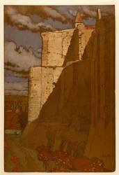 Chateau of Loches: the Wall of Enceinte and Top of Tour Ronde