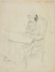 Seated Young Woman Reading