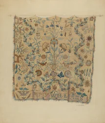 Embroidered Coverlet