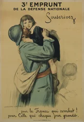 Sign Up for the Fighting France, that becomes greater every Day, enlistment poster from the Defence Nationale