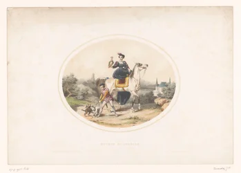 Noblewoman with Falcon on Horseback