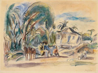 Landscape, House and Tree
