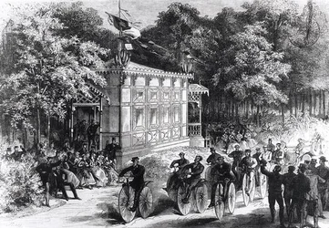 A Velocipede Race at Pre Catelan