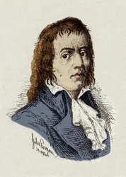 French Revolution: Portrait of Francois Babeuf dit Gracchus (1760-1797) Revolutionary, Drawing by Jules Porreau
