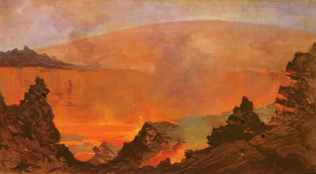 Volcano in Hawaii, 1888