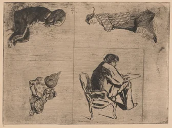 Edmond Drawing, Stenterello, and Other Sketches