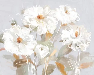 Abstract White Flowers