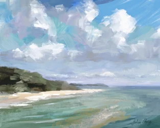 Peaceful Beach Scene