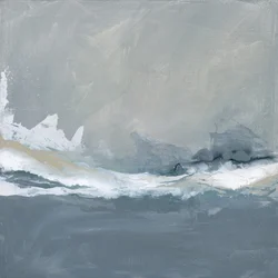 Dynamic Ocean Waves Under a Cloudy Sky