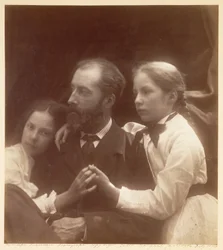 Charles Norman with His Daughters Adeline and Margaret