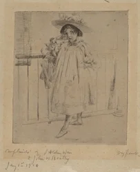 Young Girl with Large Hat, 1893