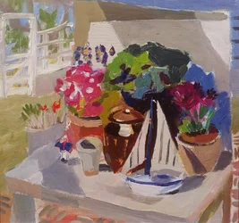 Flowers, Pots & Yachts in the Loggia