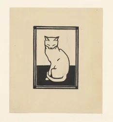 Seated Cat with Closed Eyes