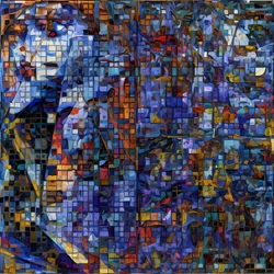 Mosaic in Blue
