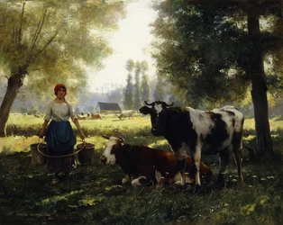 A Milkmaid with Her Cows on a Summer Day