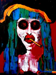 Cool Woman Smoker Portrait