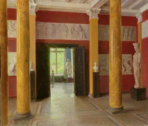 The Hall of Columns in the old part of the Hamburg Kunsthalle, 1928