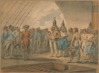 Crossing the Line Ceremony on Board the Ship, "Vestal"