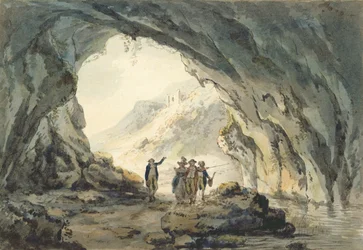Travellers by a Cave