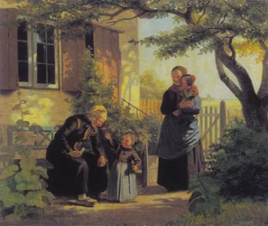 A Little Girl Let an Old Man Smell a Flower