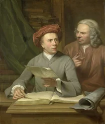 Self Portrait (Standing beside the Artist is his Father and Teacher Jan Maurits Quinkhard)