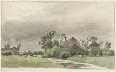 Canal Leading to a Farm