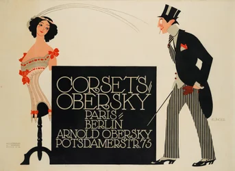 Corsets Obersky. Paris - Berlin. Arnold Obersky, Potsdamerstr. 75, 1912