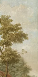 Three Wall Hangings with a Dutch Landscape