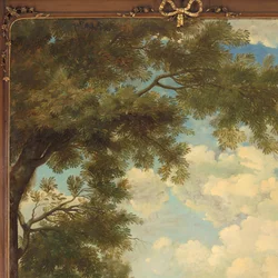 Arcadian Landscape with Figures by a Riverbank
