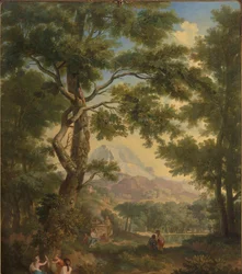 Arcadian Landscape with Children and a Dog