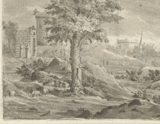 Landscape with Shepherd and Sheep