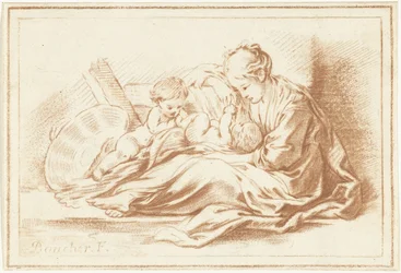 Mother and Two Children