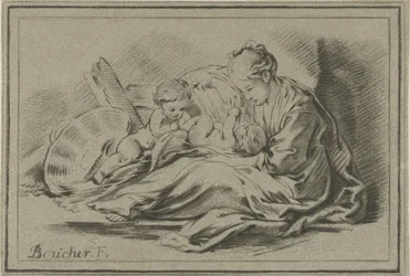 Mother and Two Children