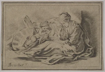 Mother with Two Children