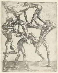 Pyramid of Six Men