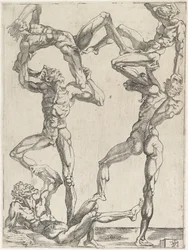 Pyramid of Five Men