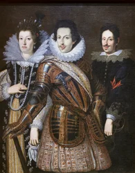 Cosimo II de Medici with his wife Maria Magdalena of Austria and his son Ferdinando II