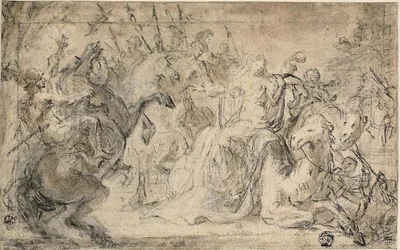 Zenobia Surrounded by Mounted Soldiers