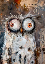 Big Eyed Whimsical Owl