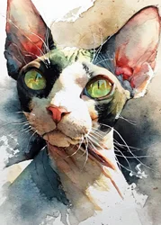 Captivating Green Eyed Sphynx