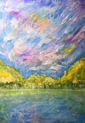 Colorful Mountain Lake