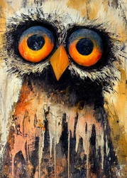 Intense Owl Gaze