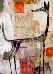 Modern Abstract Greyhound