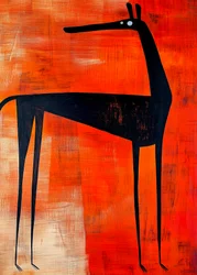 Modern Black Llama